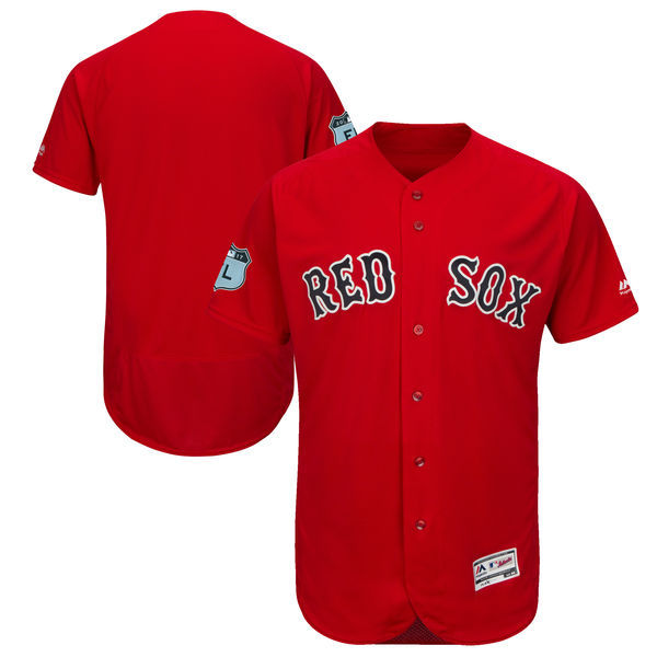 2017 MLB Boston Red Sox Blank Red Jerseys->boston red sox->MLB Jersey